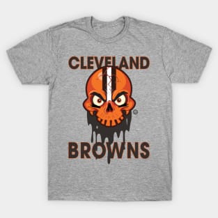 Cleveland Browns SkullyDawg - We bleed Orange & Brown T-Shirt